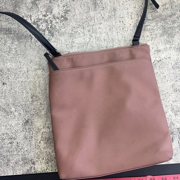 Kate Spade New York Dawn Flat Nylon and Leather Pink and Black Crossbody Bag - Picture 15 of 15